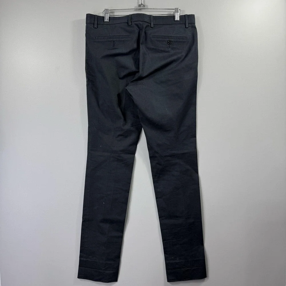 Gucci Pants Mens 33x34 Black Riding Pleated Dress Trouser Made In Italy Cotton